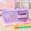 Estuche Japonés de Gran Capacidad al por Mayor para Niñas de Primaria, Caja de Papelería Linda y Atractiva, Estuche para Lápices, Bolsa de Papelería Nueva