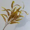 Adereços de decoração de casamento em forma de folha de salgueiro curva com 6 pontas, série de cores outonais, arranjos florais para tetos altos