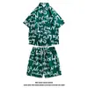 Pantalones Cortos Camisa de Verano para Hombre 2025 Nuevo Traje de Moda Versátil Estampado de Celebridad de Internet Casual Secado Rápido Transpirable