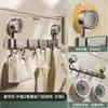 Gancho organizador sin taladro para parte trasera de puerta, aluminio espacial, ventosa fuerte, adhesivo, montaje en pared, perchero de cocina y baño, gancho de almacenamiento