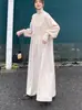Suéter Loose de Gola Alta Estilo Japonês 2025 com Patchwork Vestido Longo Outono e Inverno em Estoque