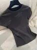 DestacadoCorrió 26 Primavera/Verano Nuevo Algodón Mercerizado de Nitrógeno Líquido Algodón de Seda Cupro Estilo Americano Camiseta de Manga Corta