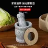 Mortero de Ajo Antiguo Machacador de Ajo Cerámico Hogareño Tamaño Grande Tazón para Moler Chile Molinillo de Ajo Manual Mortero de Piedra