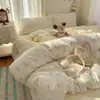 Juego de Ropa de Cama de Gasa de Doble Capa Clase A para Niños de Cuatro Piezas Modelo Nuevo 2025 Funda de Edredón Individual para Dormitorio Estudiantil Juego de Tres Piezas 3
