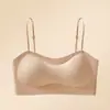 Sujetador de Espalda Invisible sin Costuras para Belleza con Almohadillas Gruesas en el Pecho, Push-Up para Pechos Pequeños, Anti-Caída, Sujetador sin Varillas al por Mayor