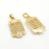 Colgante de Cápsula de Semilla de Loto de Calcedonia Chapado en Oro con Fuerte Retención de Color, Colgante de Ábaco, Accesorios de Joyería para Bricolaje, Pulsera, Collar