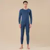 Roupa Íntima Térmica para Casal Novo Masculina Aquecimento Plus Caxemira Seda Roupas de Outono e Calça Comprida Conjunto Feminino Camada Base Inverno