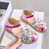 Sapatos Infantis Romanos, Sandálias para Meninas, Fechados na Ponta 2026 Novo Estilo de Verão, Tênis Esportivos para Crianças Grandes, Sapatos de Princesa da Moda, Calçados Infantis