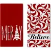 Paños de cocina navideños más vendidos transfronterizos, manteles estampados de temática navideña invernal y toallas festivas, todos personalizables