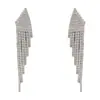 Pendientes de Borla Geométricos de Zirconia de Personalidad Completa para Mujer Exquisitos Modernos Lujo Ligero Versátiles de Alta Gama Pendientes Súper Brillantes Venta al por Mayor