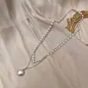 Taobao Pinduoduo vídeo curto joias mais vendidas colar de pérolas em camadas de camada dupla corrente de clavícula all-match feminino suéter