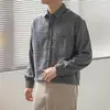 Camisa a Cuadros Vintage para Hombre 2025 Diseño Japonés Nicho Primavera y Otoño Manga Larga Top Chaqueta