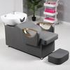 Cama de Lavado Semi-Reclinable al por Mayor para Salones de Belleza, Cama para Cortar y Lavar el Cabello, Sillón de Lavado para Salón de Belleza, Cama de Terapia Capilar con Masaje