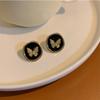Pendientes de mariposa retro franceses con diseño de nicho, pendientes colgantes de aceite de alta calidad, ligeros, lujosos, elegantes y combinables para otoño e invierno para mujer.