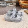Sandalias Coreanas de Princesa con Lazo, Antideslizantes, Estilo Verano 2026 para Niños Mayores, Zapatos de Playa para Niños con Suelas Suaves, Sandalias Modelo Nuevo