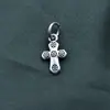 Colgante Forma de Cruz Plata de Ley 925 Plata Tailandesa Retro Colgante de Plata Hecho a Mano Tendencia Hombres y Mujeres Punk DIY Accesorios de Plata