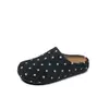 Venda Quente Meias-Calças Fechadas com Solado Grosso Estilo Birkenstock para Mulheres Outono 2026 Deslizantes para Exterior Versáteis Confortáveis Mules