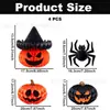 Adornos colgantes decorativos de panal para Halloween, decoraciones para fiestas de Halloween, decoraciones de calabaza y araña, adornos colgantes de bola de panal tridimensional