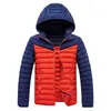 Jaqueta de algodão transfronteiriça de comércio exterior, novo estilo de inverno, color blocking, modelagem solta, casaco leve de algodão com enchimento, jaqueta de algodão à prova de frio masculina