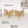 Accesorios para Pendientes de Plata S925 Pendientes Incrustados con Circonita Accesorios para Pasador de Pendiente Soportes para Pendientes Accesorios Combinados sin Perlas
