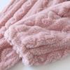 Home calças outono e inverno feminino lã coral espessado preguiçoso calças quentes flanela solta exterior usar calças de pijama amarradas no tornozelo