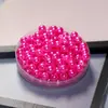 Accesorios para Joyería DIY Tejidos a Mano 8mm Coloridos Ecológicos Perlas de Imitación Perlas Falsas Agujero Recto Cuentas Redondas Material de Cuentas Sueltas