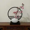 Novo Estilo Chinês Tela Preta Antiga Decoração de Casa Vaso Nórdico Mini de Plástico Entrada de Pátio Decoração Criativa de Planta em Vaso
