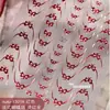 Exquisitos Pegatinas Festivas Rojas con Lazo para Uñas, Mini Mariposa Estilo Francés Adhesivo para Punta del Dedo Decoración DIY