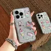 Lindo Corazón Láser Postre Gato Gatito Adecuado para Funda de Teléfono Móvil Apple 16Promax Iphone15 Mujer 14/13