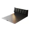 2026 Modelo Actual Ecológico Cero Formaldehído Moderno Minimalista Cama de Cuero Estructura de Cama de Acero al Carbono Cama Tapizada Suave Dormitorio Principal Cama Flotante