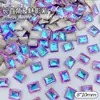 8*10mm Largo Recto Joyería para Uñas Diamante de Punta Inferior Forma Especial Popular en Xiaohongshu Material de Uña Portátil Diamante para Uñas al por Mayor