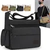 Bolso cruzado para hombre, gran capacidad, múltiples compartimentos, lona engrosada, bandolera resistente al desgaste, bolso de hombro versátil casual, bolso cruzado pequeño