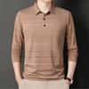 Camiseta de Manga Larga para Primavera y Otoño para Hombre Lel Hombres de Mediana Edad Bolsillo Transfronterizo Base Jersey Camiseta Polo para Hombre