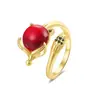 Anillo Abierto de Zorro Incrustado con Diamantes Nuevo Transfronterizo para Mujer Moda de Nicho de Lujo Ligero Europeo y Americano Anillo Personalizado para el Dedo Índice