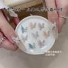Popular Qiansi Mengdie Zirconia Diamante Acabado Arte de Uñas Mariposa de Ala Fina Super Brillante de Doble Capa Diamante Decoración para Uñas