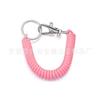 Cuerda de resorte de plástico para teléfono móvil de color caramelo, antipérdida, para hombre y mujer, pulsera, llavero, cadena colgante, color completo