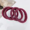 Estilo Coreano Alta Elasticidad Tela de Rizo Hilo Dorado y Plateado Brillante Sin Costuras Goma para el Cabello Fabricante Mayorista Anillo Sencillo Versátil para Cola de Caballo