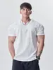 Camiseta de Manga Corta Grande para Hombre Gd con Puños de Textura de Alta Definición, Tops de Color Puro para Verano, Deportes y Ocio, Entrenamiento Físico