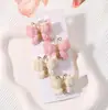 Traje de Pasador de Pelo Tejido a Mano de Lana Europeo y Americano Mariposa Enrollada Pasador de Color Sólido Suave Todo-partido Tocado para Bebé 3841