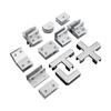 Soporte de clip de vidrio de aleación de aluminio, clip de vidrio, clip laminar, clip de fijación, soporte de vidrio rectangular, accesorios de hardware