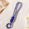 Tecido Woven de Nylon Corda Colorida Chaveiro para Homens e Mulheres, Mosquetão, Chaveiro de Casal, Pingente de Celular, Cordão para Bolsa
