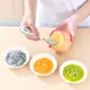Acero Inoxidable 304 Cuchara para Puré de Fruta Cuchara para Comida Complementaria de Bebé Cuchara Redonda para Puré de Fruta OEM Venta al por Mayor