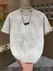Camiseta de Manga Corta Fina de Seda Helada para Hombre, Transpirable de Verano para Deportes, Fitness, Entrenamiento, Secado Rápido, Camiseta de Manga Corta para Hombre