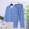 Pijama de Manga Larga para Hombre Estilo Nuevo 2026 Conjunto de Ropa para el Hogar de Primavera, Otoño, Verano, Otoño, Invierno para Uso en Exteriores