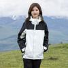 Chaqueta Cálida para Exteriores para Otoño e Invierno, Logo Impreso Personalizado, Engrosada para Hombres y Mujeres, Cortavientos e Impermeable, Forro de Forro Polar Zorro Plateado