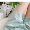 Shorts de verão femininos com estampa floral, cintura alta, emagrecimento, pernas largas, calças esportivas casuais, calças de pijama xadrez soltas