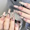 TikTok Explosions Wear Armor Advanced Outono e Inverno Flash Diamante Borboleta Manicure Artesanal Peças de Unhas Spice Girl Peças de Unhas Vestíveis