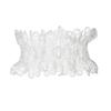 Cinto Feminino Decorativo Estilo Coreano Decorativo Extra Largo Cinto de Vestido Estudante Elástico Novo Renda Recortada Faixa de Cintura