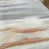 Alfombra de Arte Abstracto Color Gunmetal Hecha a Mano Moderna Lujo Ligero Gradiente Gris-Naranja Alfombra para Sala de Estar de Villa Personalizable para Proyectos