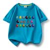 Space Kill Cartoon Impresso Roupas Infantis Venda por atacado Algodão infantil Pescoço redondo manga curta T-Shirt Crianças Cotton Top